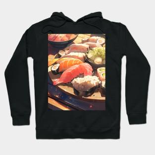 Delicous Japanese Food Sushi - Anime Wallpaper Hoodie